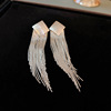Silver needle, fashionable advanced metal earrings, European style, high-quality style, wholesale