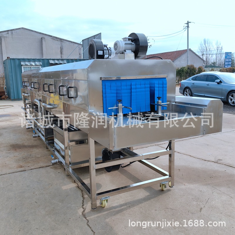 全自动周转筐洗筐机 高压喷淋去油污塑料洗筐机 连续式无死角喷淋