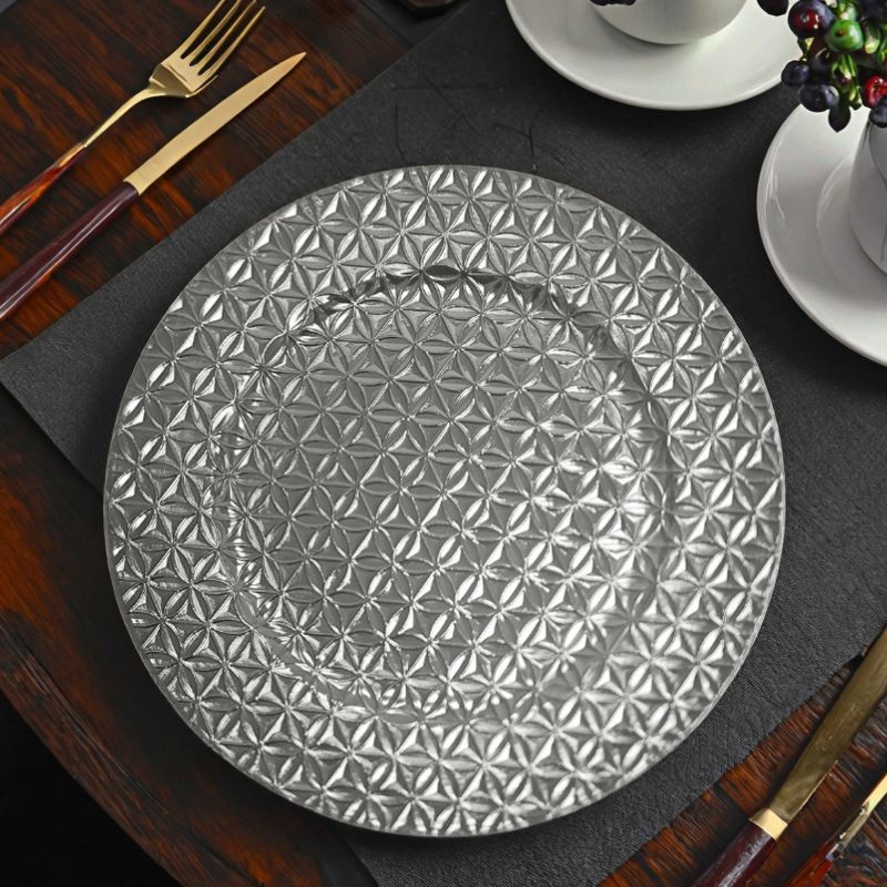 Comercio exterior boda hotel fiesta fiesta plástico decoración plato de comedor desechable placa de carga