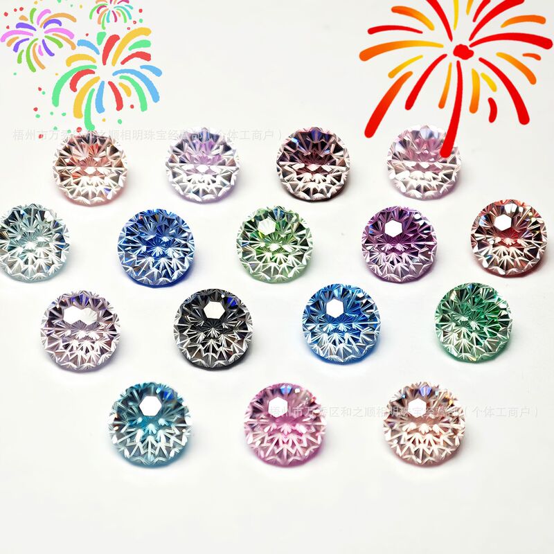 High-Carbon Diamond 5A Sandwich-Cut Zirconia Stone for Nail Art, Trending on Tiktok and Xiaohongshu, Main Stone for Inlay