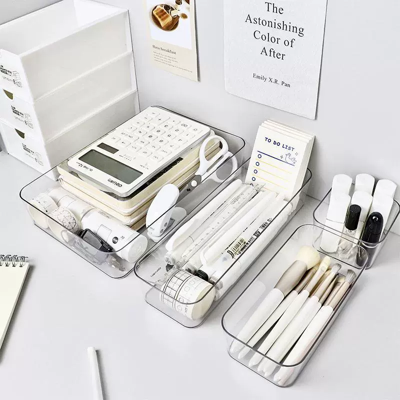 Многофункциональный туалетный столик Ящик для хранения всякой всячины Косметические закуски Прозрачный уход за кожей Настольный бытовой ящик для хранения