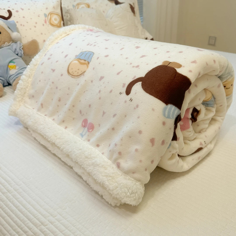 2026 Lamb Wool Blanket, Thickened Milk Velvet Small Blanket for Winter, Bedspread, Sofa Cover, Office Nap Blanket 2026 Lamb Wool Blanket, Thickened Milk Velvet Small Blanket for Winter, Bedspread, Sofa Cover, Office Nap Blanket