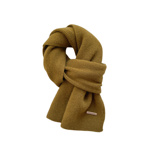 Time-warming word-of-mouth model!  100% pure wool knitted scarf for women couple versatile solid color scarf winter for men
