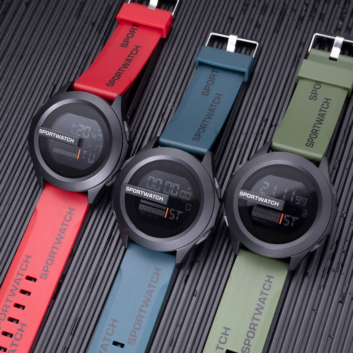 Tendencia de estudiantes deportes cronógrafo reloj electrónico alarma multifuncional de estudiantes de secundaria secundaria nocturna reloj electrónico al por mayor inventario