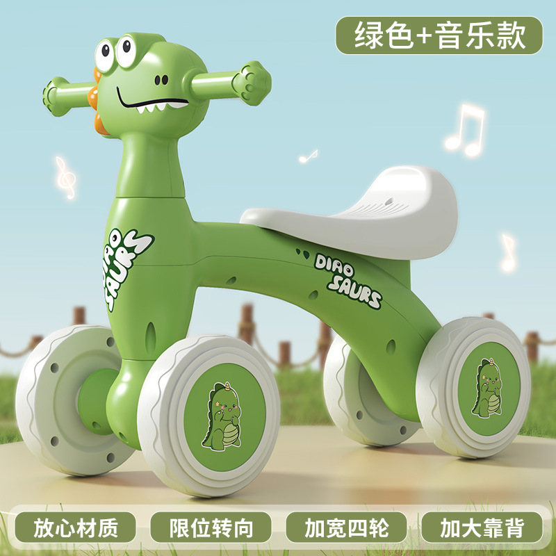 Coche de equilibrio para niños de 1 a 3 años de edad sin pedal patineta 2024 nuevo para bebés y niños pequeños para introducir patineta de cuatro ruedas