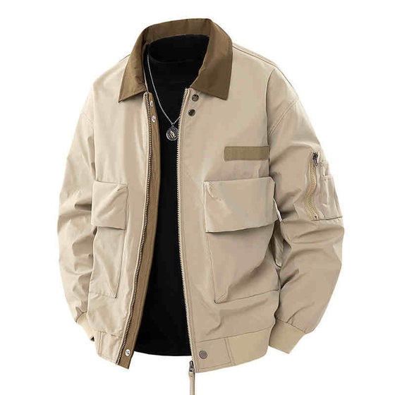 NASA American Baseball Collar Jacket Men's Spring and Autumn 2025 New Trendy Brand Plumpian Handsome Loose Workwear Jacket