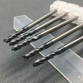 58度2刃钨钢铣刀CNC数控刀具高硬度黑纳米涂层平头立铣刀D18*150