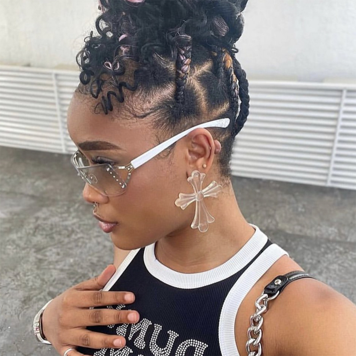 Y2k Square Sunglasses With Diamante Detail For Women_voghion.com