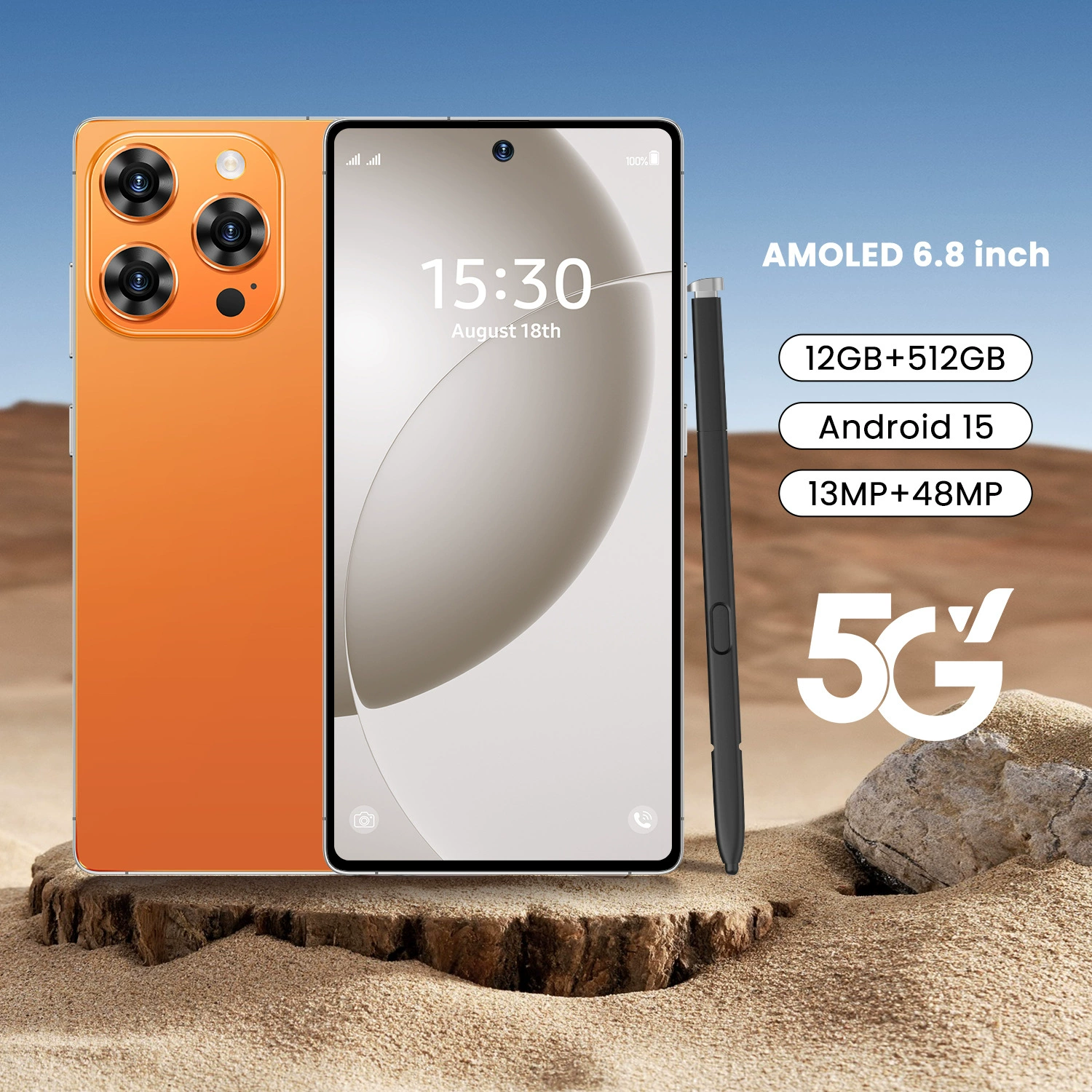 Умный мобильный телефон, intel core i16, 16promax, (跨境贸易), 4G, Android, 7.3 дюйма, оптом