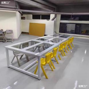 Kindergarten Table Handmade Studio Glass Kidsren Primary School Students Art Hebei Tutoring Painting Table Tutoring Training Class