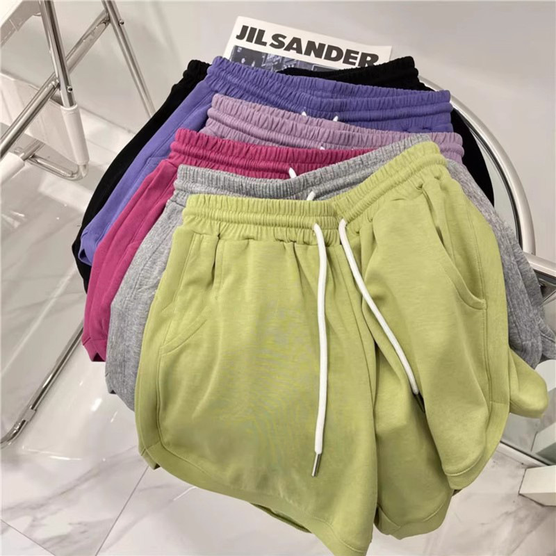 Candy Color Sports Casual Shorts Women's Summer Korean-style All-match Loose A- shaped High Waist Wide-leg Beach Hot Pants Ins Trendy