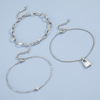 Fashionable metal chain, retro ankle bracelet, pendant, set