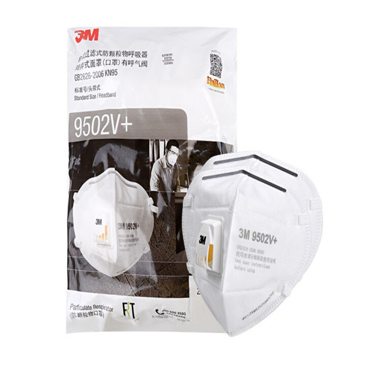 3M 9502V+ Dustproof, Anti-Haze Foldable Headband KN95 Anti-Industrial Dust Breathable Anti-PM2.5