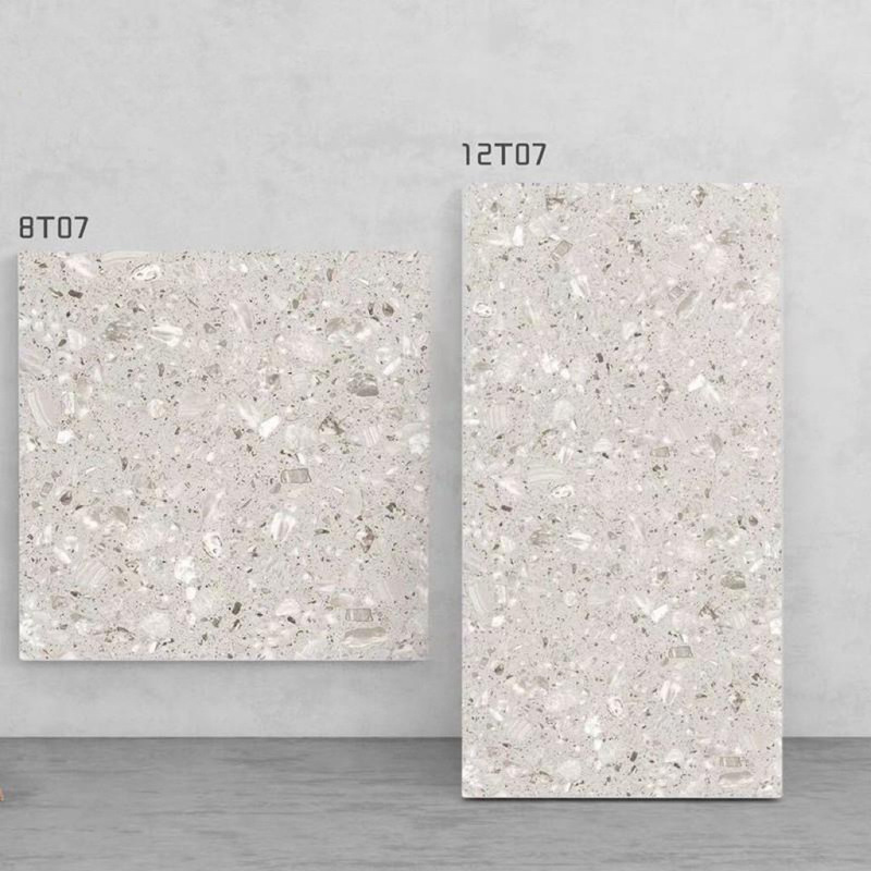 Grey terrazzo tile 600x 1200 guest restaurant gray non-slip floor tile shopping mall clothing store tooling antique brick