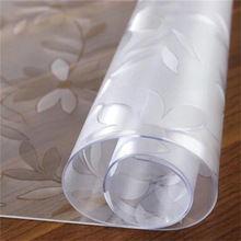 波斯菊PVC透明桌布批发防水防油隔热垫家用软玻璃餐桌印花桌垫