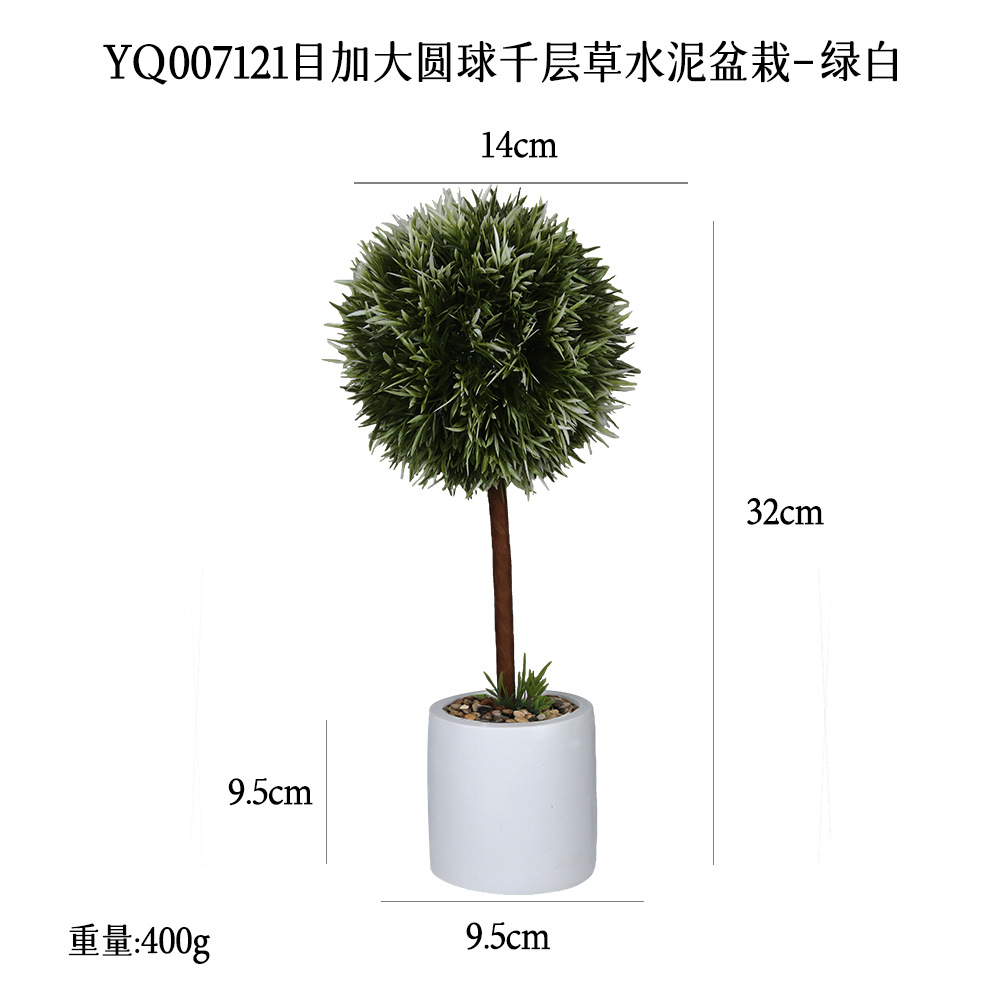 Más de 100 tipos de adornos de plantas con forma de bola redonda grande y combinaciones de plantas en maceta, populares en el comercio electrónico transfronterizo, adornos de plantas verdes para decoración del hogar, bonsáis artificiales.