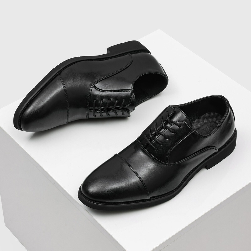 Men's Leather Shoes for Business, Formal Wear, Casual Style, British Style, Young People, Wedding, Height-Increasing, Black Shoes, Men's Model 8038 Men's Leather Shoes for Business, Formal Wear, Casual Style, British Style, Young People, Wedding, Height-Increasing, Black Shoes, Men's Model 8038