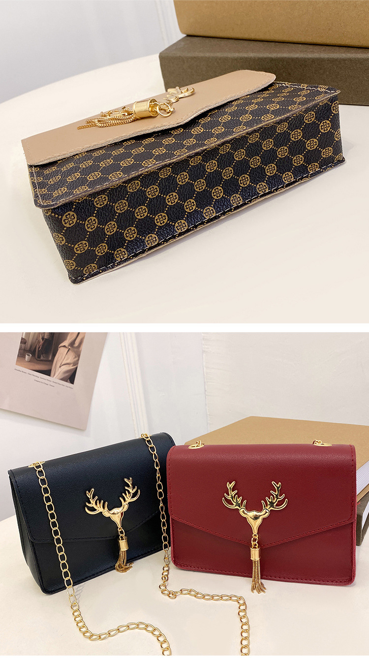 امرأة ميني جلد غير حقيقي كتلة اللون Lingge موضة مربع مشبك مغناطيسي كروس شنطة display picture 18