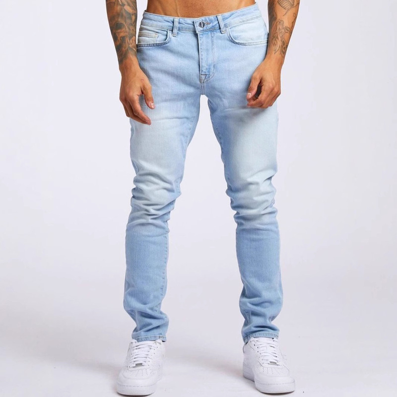 in stock cross-border Europe and the United States Amazon sell new men's jeans ins trend slim Denim pants NK362