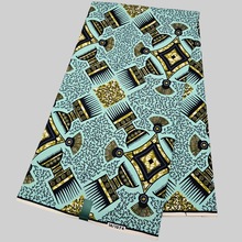 现货非洲全棉蜡染布批发零售Cotton African Wax Fabric6码蜡布