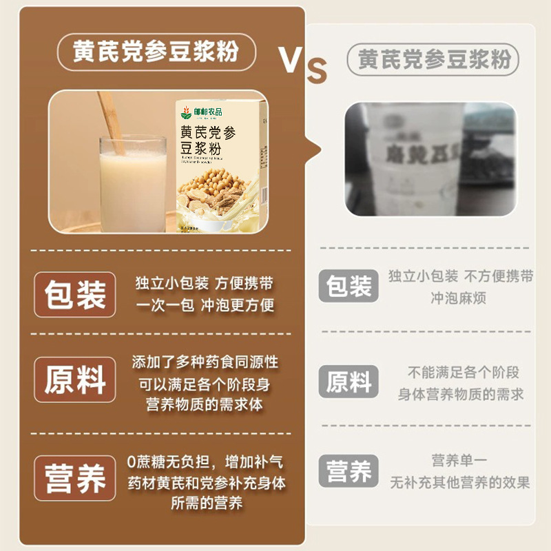 黄芪党参豆浆粉黄豆山药红枣豆浆粉五谷粉元气早餐代餐|undefined