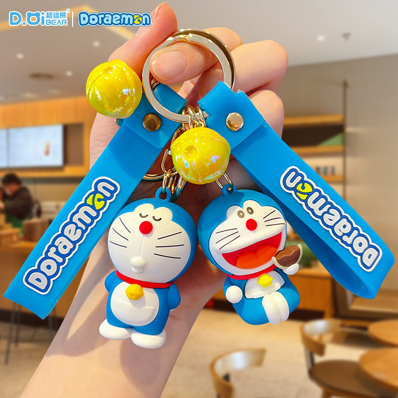 Authentic Doraemon Animation Peripheral Doraemon Doll Keychain Pendant Cartoon School Bag Pendant Car Key Chain