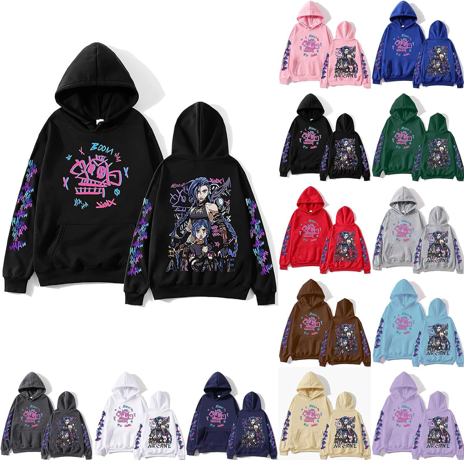 Sudadera transfronteriza AliExpress Arcane jinx Hoodie Novelty Graphic Long Sleeve