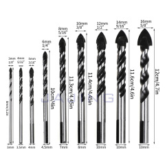 Multi-functional Triangular Handle Drill Bit for Tile, Wall, Concrete, Ceramic, Tungsten Steel King Drill Bit, Spiral Glass Hole Saw