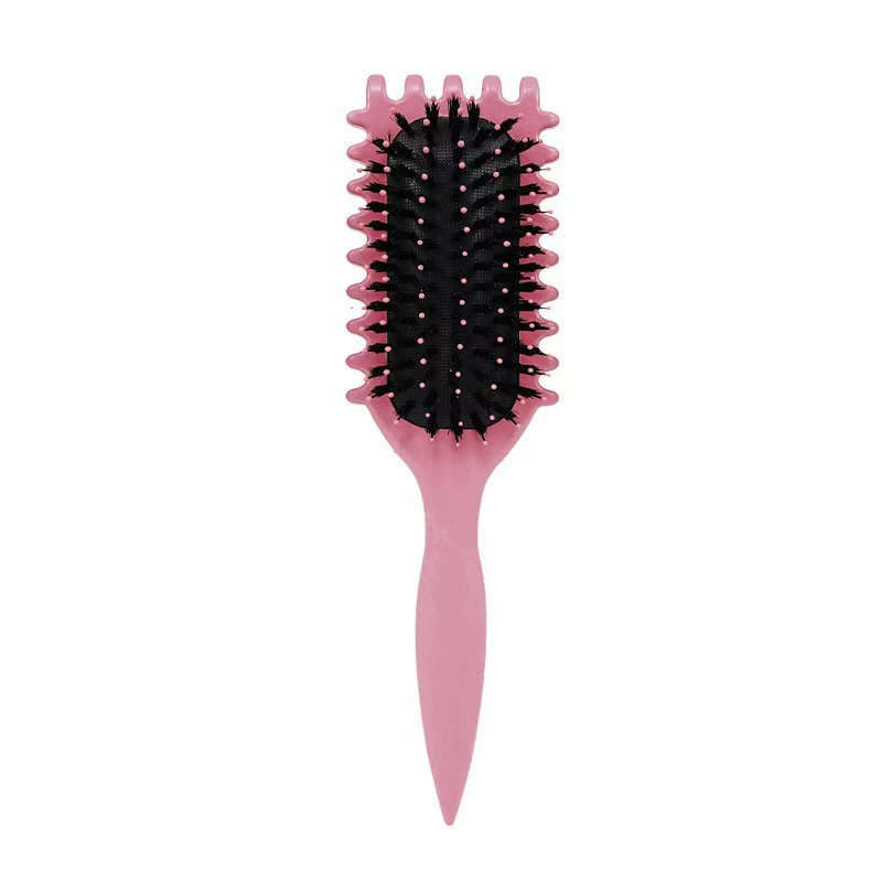 Paddle Hair Brush, multi-color air-cushion detangling comb, 24 cm, for waves & curls