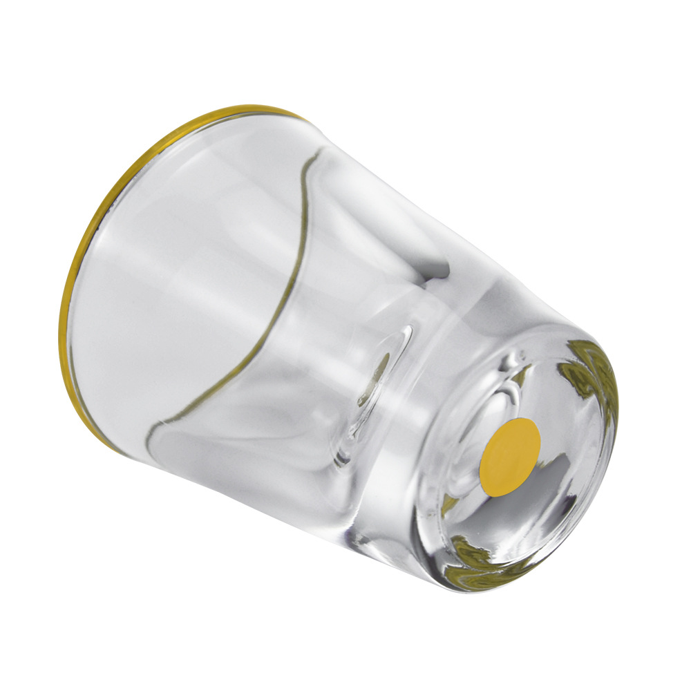 創(chuàng)意描金白酒杯高檔玻璃酒杯水晶玻璃子彈杯一口杯歐式家用烈酒杯