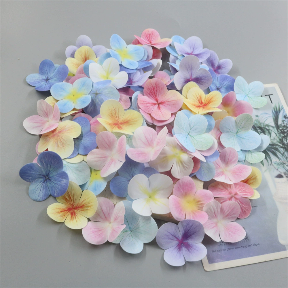 Кросс-бордерные 3D искусственные лепестки гортензии для создания заколок своими руками, аксессуары для головных уборов, свадебные украшения, реквизит для фотосъемки