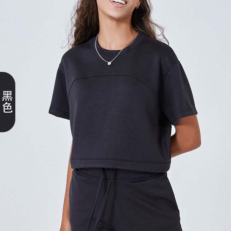 Otoño y invierno nuevo tipo de capa de aire de algodón suelto pantalones cortos deportivos simples para mujeres de doble bolsillo pantalones de yoga