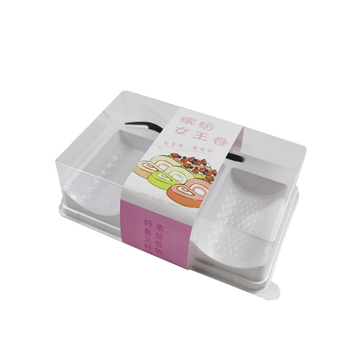 Menglong rollo de piel de tigre rollo pequeño punto occidental caja de plástico transparente anti-niebla