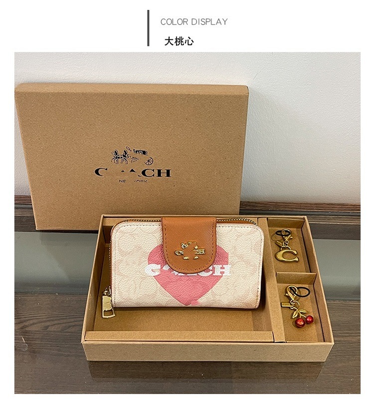 跨境迷你精致手拿包带钥匙扣樱桃挂件2025欧美钱包卡包handbags|undefined