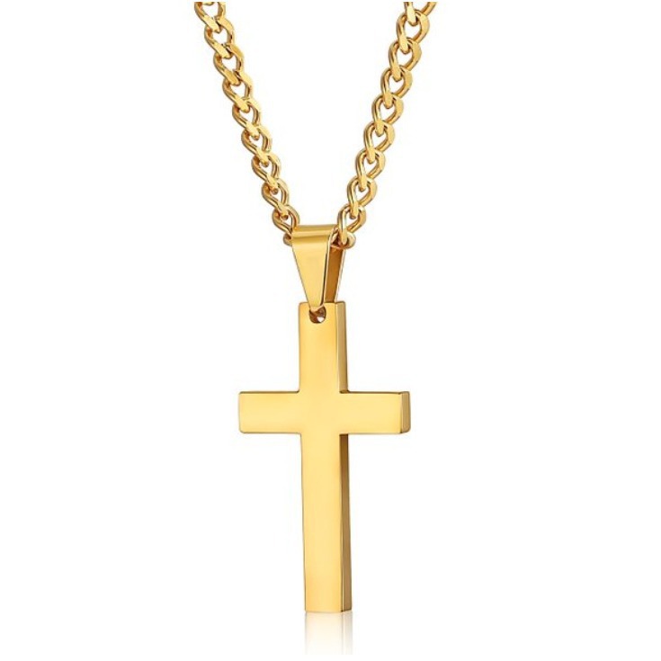 Cadena de látigo de la cruz de oro