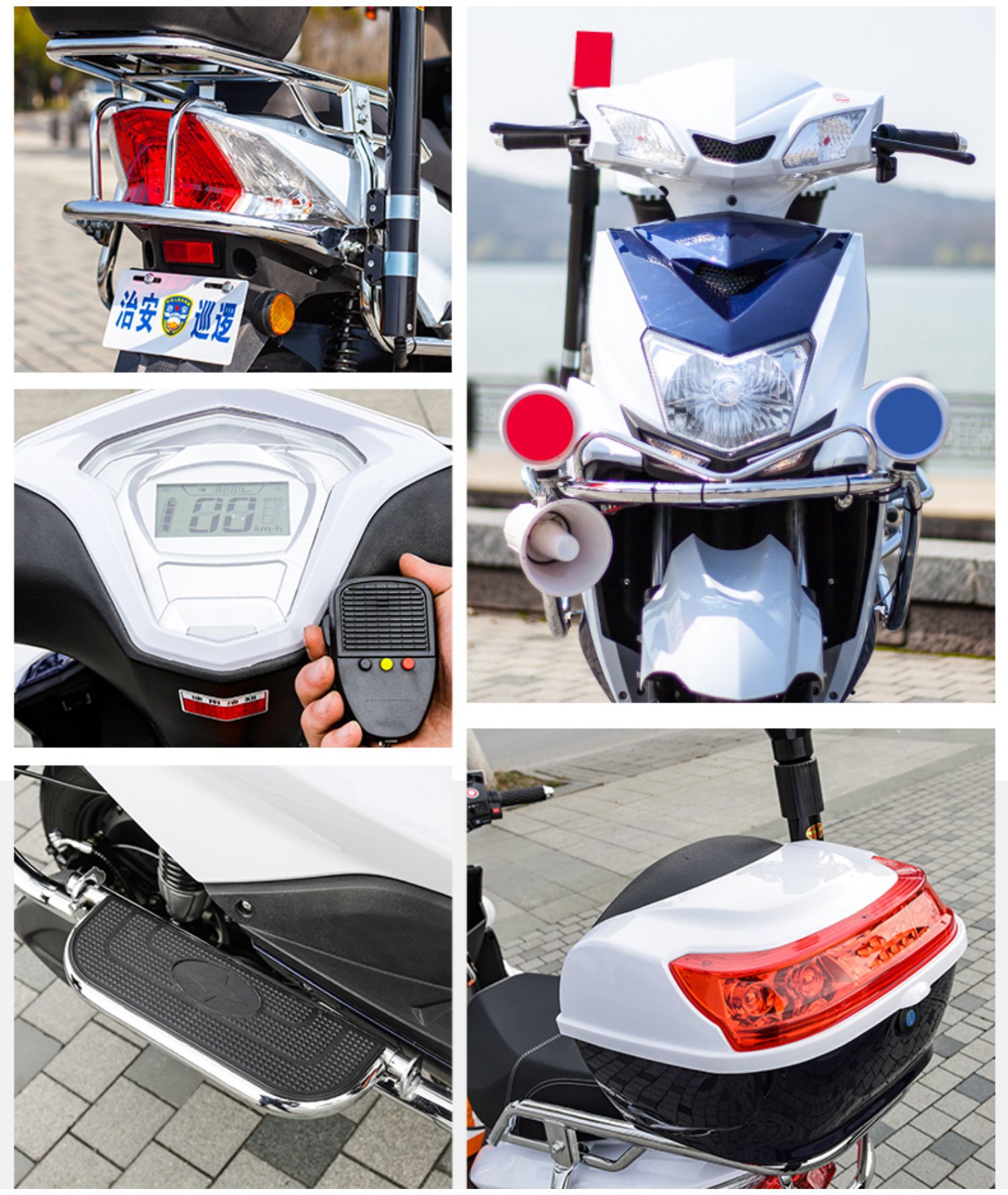Property Community Joint Anti-Electric Motorcycle Security Patrol Electric Car Two-Wheeler Security Battery Car Patrol Car Campus Scenic Spot