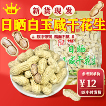 冠华带壳花生新鲜当季炒货休闲零食水煮350g日晒白玉咸干花生蒜香