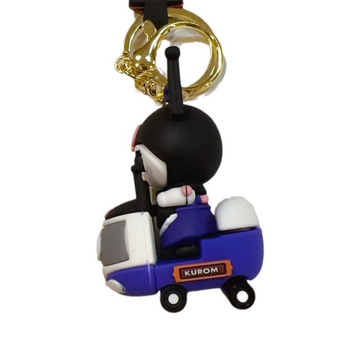 Sanrio bumper car keychain Jade cinnamon dog Melody doll pendant car bag pendant gift key chain