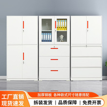 办公室文件柜厂家批发铁皮柜玻璃钢制办公柜凭证带锁储物柜档案柜