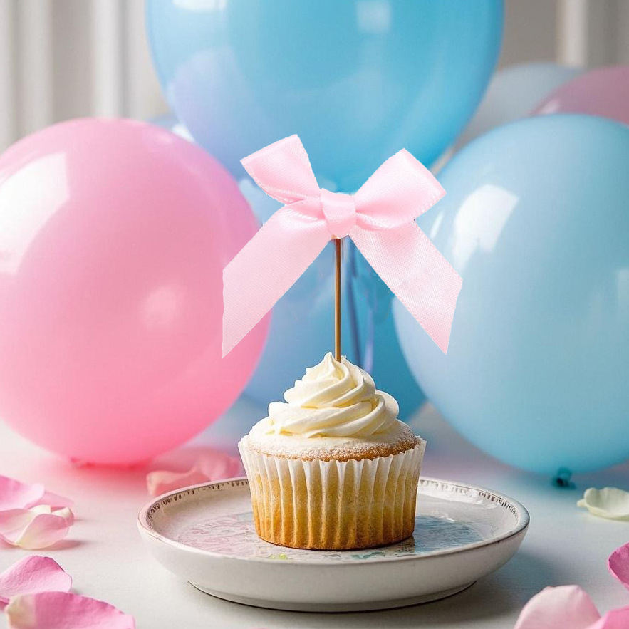 1.5CM arco inserción de pastel inserción de pastel postre decoración de horneado arco etiqueta de tela postre de fiesta