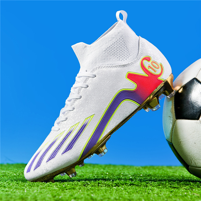 Men's High-top Artificial Turf Football Wholesale, Children's Gold-plated Long-studded Competition Training_vogvips.com