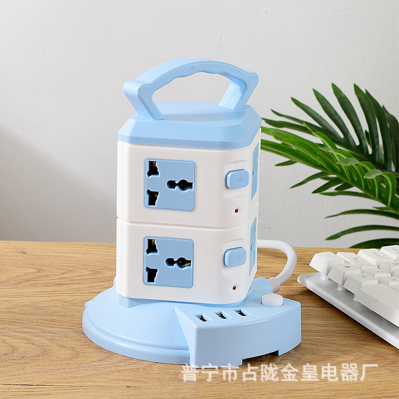 Dos capas, tres capas, cuatro capas, cinco capas, 3USB TYPE-C, enchufe portátil vertical de escritorio de oficina