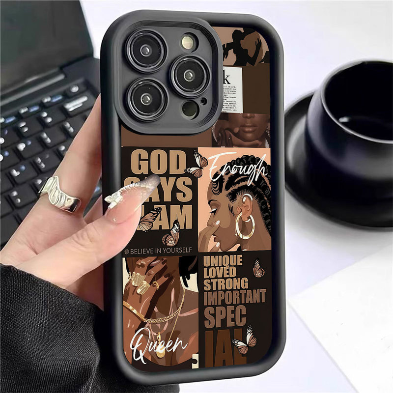Rock Girl Emery Ladder Sky Eye Black Groove Suitable for Iphone13/14/15/16/17 Phone Case Rock Girl Emery Ladder Sky Eye Black Groove Suitable for Iphone13/14/15/16/17 Phone Case