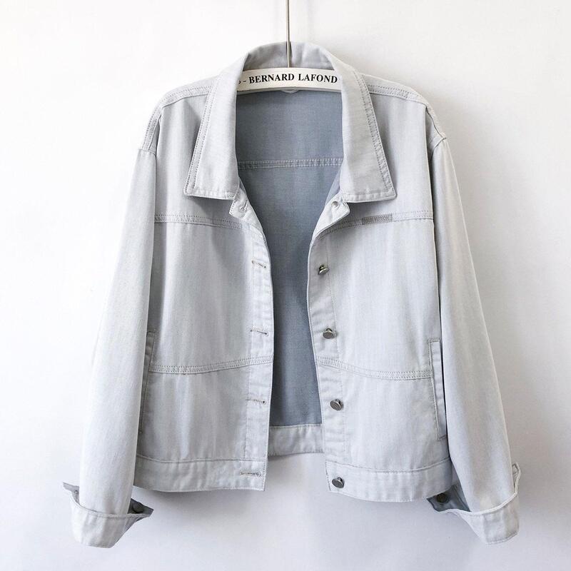 European-style women's denim jacket 2026 spring/autumn new model, large size, loose fit, slimming casual jacket European-style women's denim jacket 2026 spring/autumn new model, large size, loose fit, slimming casual jacket
