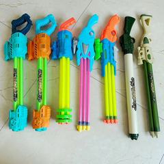 Transparent water-pulling large water cannon floating water gun large stall children's summer parent-child combat water play toy