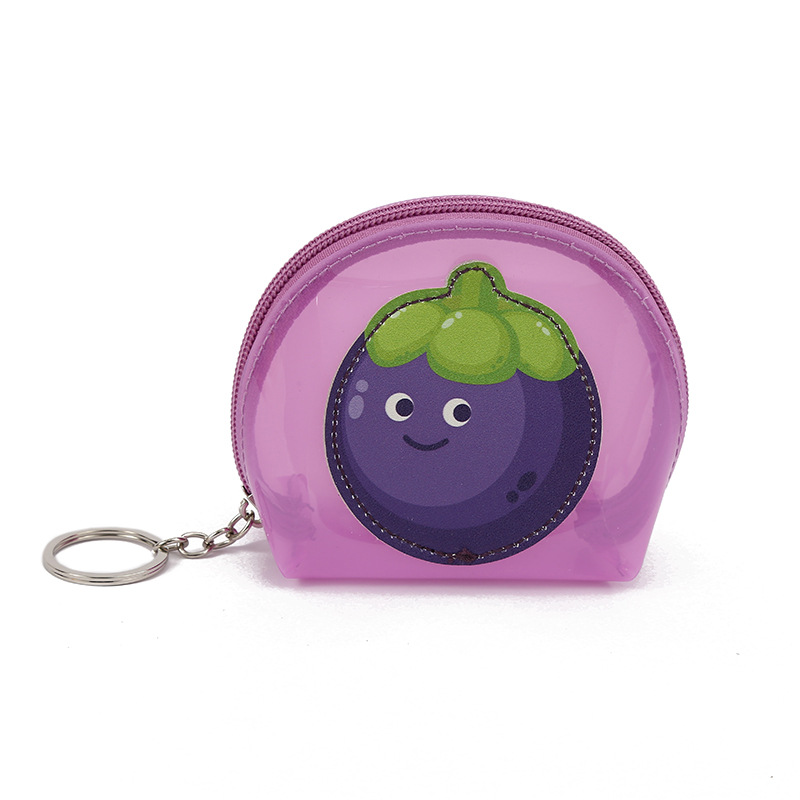 New Vegetable and Fruit Cute Coin Purse Laser Transparent Storage Bag Student Mini Walletpicture3
