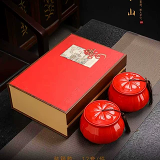 商务礼品高档陶瓷茶叶罐茶叶包装礼盒空盒半斤茶储物瓷罐定制logo
