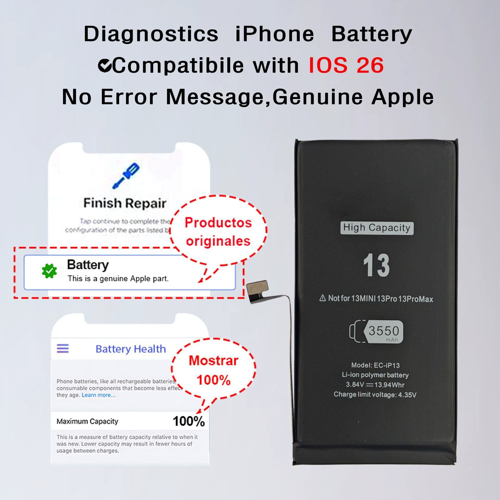 Apple, совместимый сменный аккумулятор для мобильного телефона, iphone