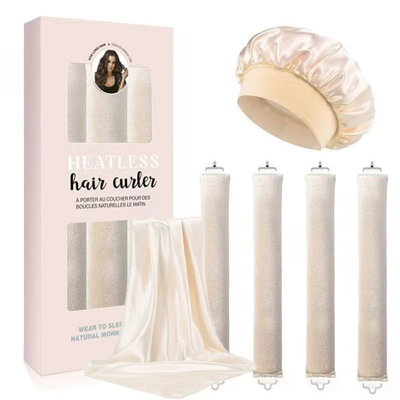 3-hook velvet hair curlers, big-wave sleep rollers set, multi-piece plush curling rods