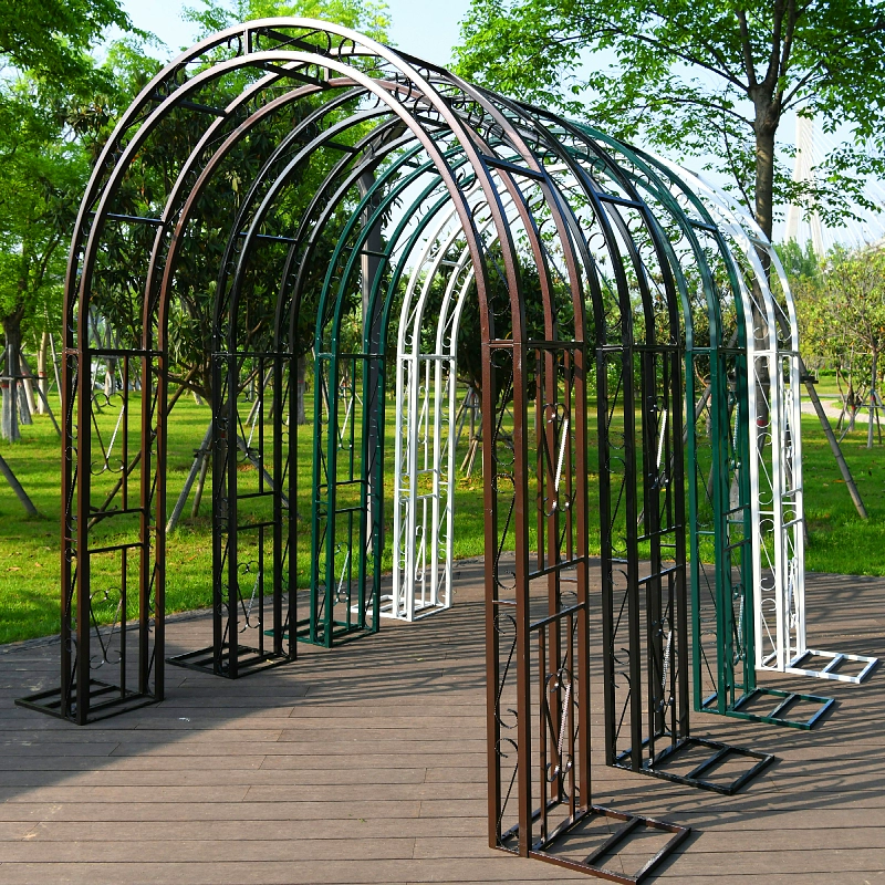 Вилла с цветочной аркой кованый подставка для восхождения на ротанг Вилла с садом арочный кронштейн